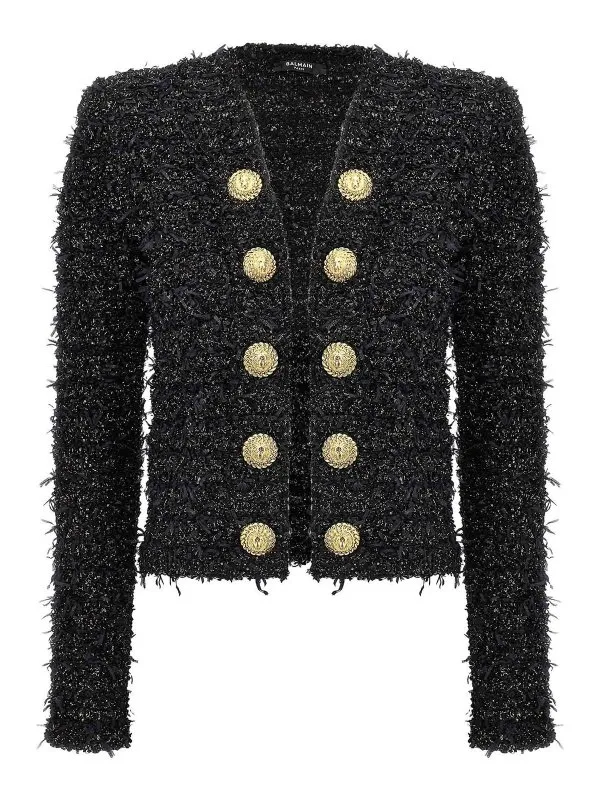 Balmain Blazer - Noir - Noir - Femme | EF1SK048KB19EAD