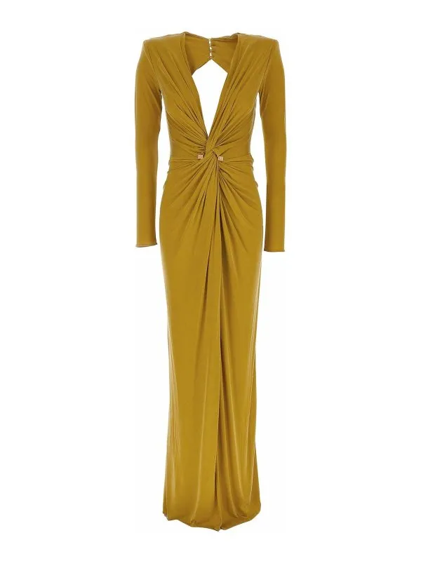 Elisabetta Franchi Robe Au Genou - Jaune - Jaune | ABR2451E2DC6