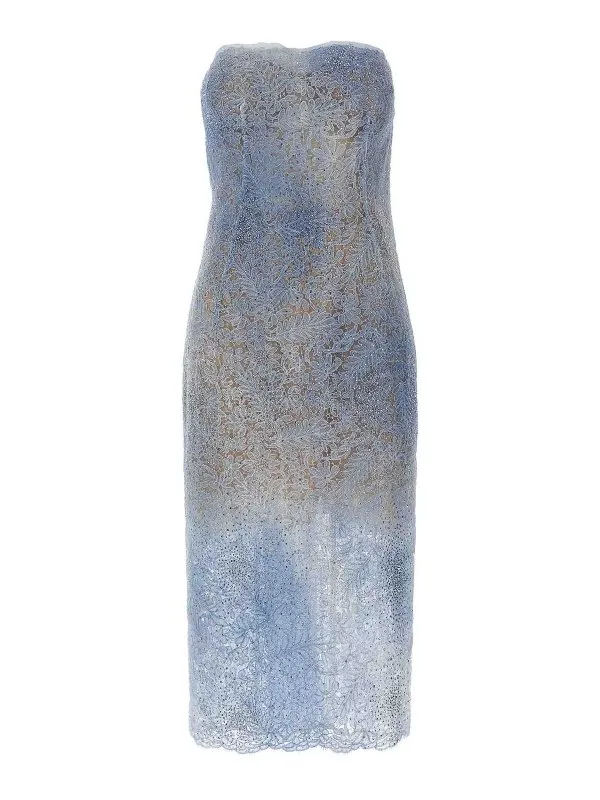 Ermanno Scervino Robe Au Genou - Bleu Clair | D462Q394CTEHQS4217