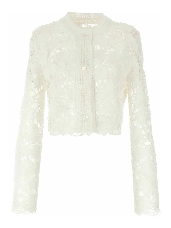 Ermanno Scervino Cardigan - Blanc - Blanc | D465N336UZG14300
