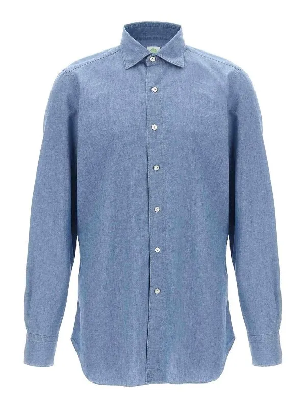 Finamore 1925 Chemise - Bleu - Bleu - Homme | C0158D01