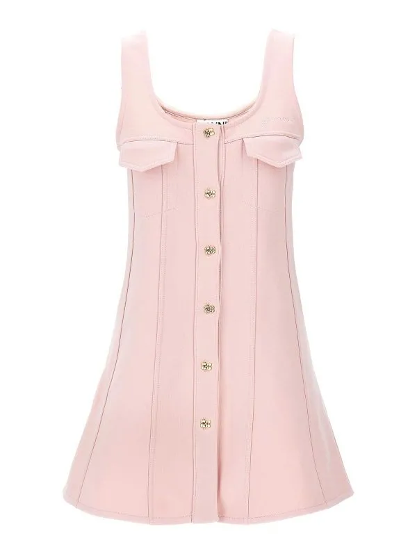 Ganni Robe Courte - Couleur Chair - Couleur Chair | T4111868