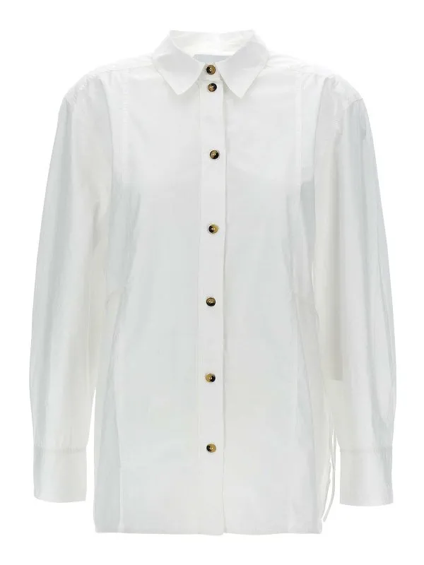 Ganni Chemise - Blanc - Blanc - Femme | W0087151 | thebs.com