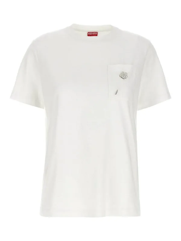 Kenzo T-Shirt - Blanc - Blanc - Femme | FF52TS1504SG02
