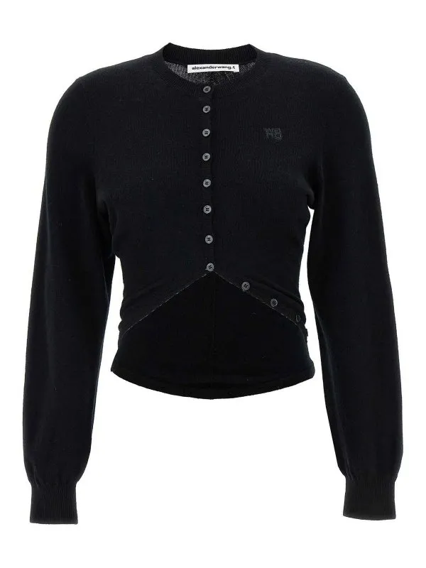 T By Alexander Wang Cardigan - Noir - Noir - Femme | 4KC1253004001