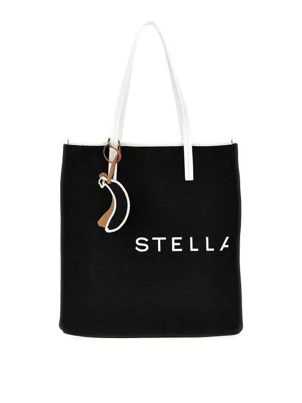 Stella Mccartney Sac Cabas - Blanc - Noir | 7B0133WP05151000
