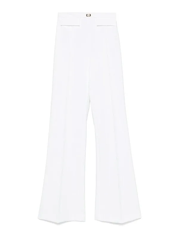 Elisabetta Franchi Pantalons Décontractés - Crème | PA07851E2360