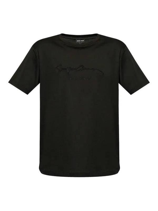 Giorgio Armani T-Shirt - Noir - Noir - Homme | 6GSM90SJRQZUC001