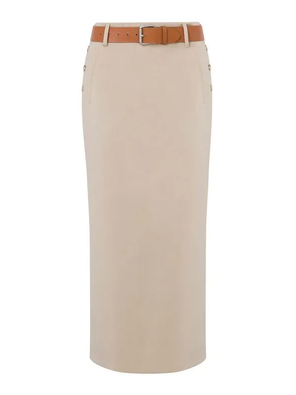 Moschino Jupe Midi - Beige - Beige - Femme | 010405170020