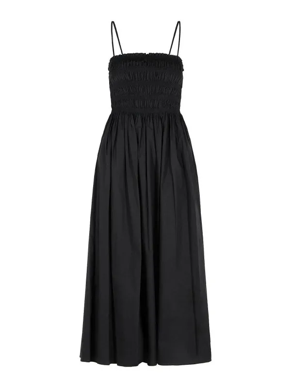 Michael Kors Robe Au Genou - Smocked - Noir - Femme | MR582QFF4C001