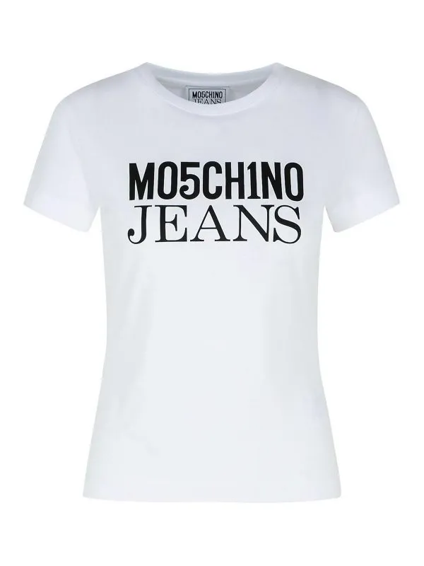 Moschino Jeans T-Shirt - Blanc - Blanc - Femme | 070432293001