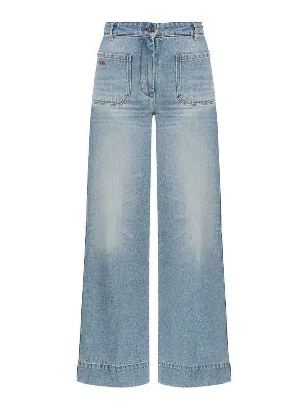 Victoria Beckham Jean Droit - Bleu - Bleu | 1125DJE005218NSS25P8845