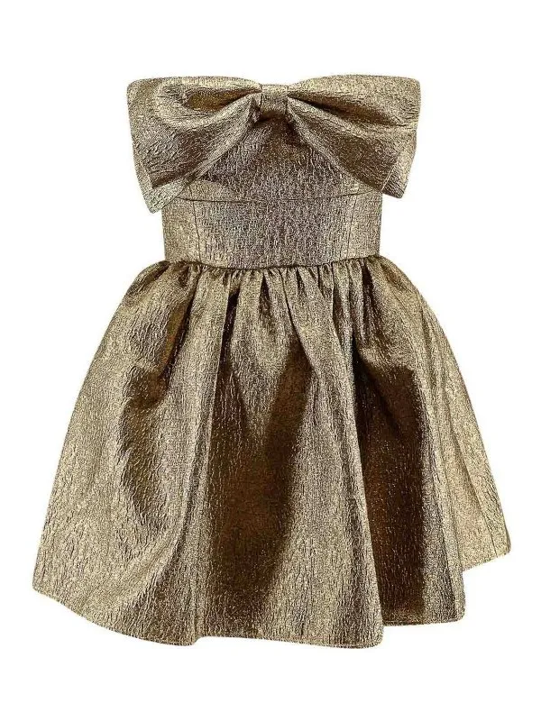 Self Portrait Robe Courte - Or - Or - Femme | RS25900SGD