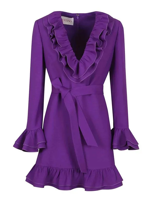 Valentino Garavani Robe Au Genou - Fuchsia - Fuchsia | BVAES61CFR1B