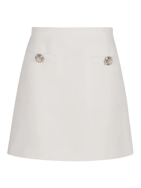 Valentino Garavani Jupe Midi - Crème - Crème | BRACH71CFA03