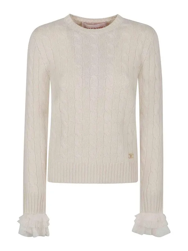 Valentino Garavani Pull Col Bateau - Crème - Crème | BKC62D923R0N