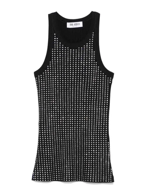 The Attico Top - Noir - Noir - Femme | 250WCN00004JJJ051TR100