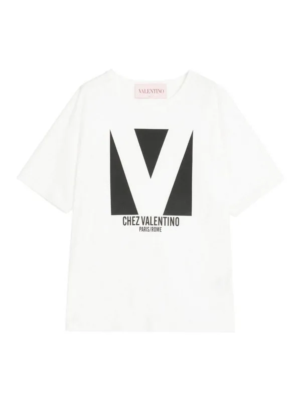 Valentino T-Shirt - Crème - Crème - Femme | 6B3MG24H95WA03