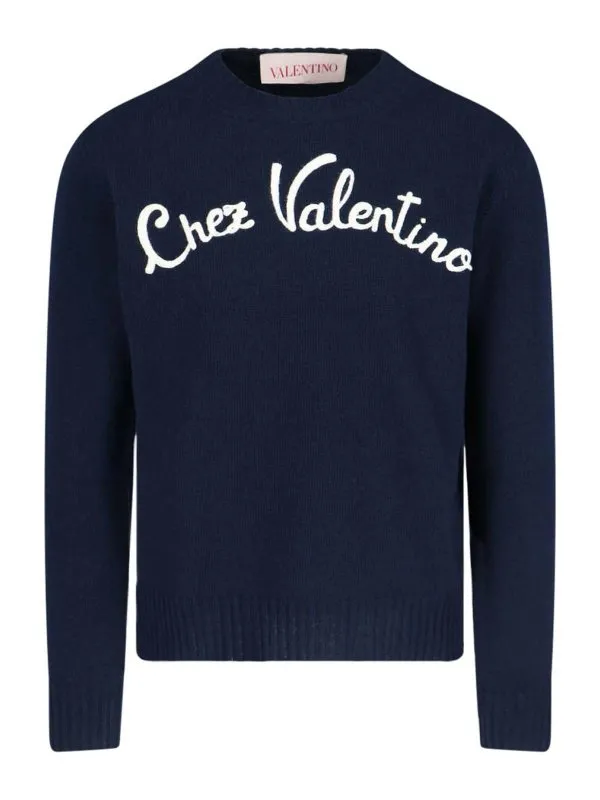 Valentino Pull Col Bateau - Bleu - Bleu - Homme | 6V3KC33LAR8D51