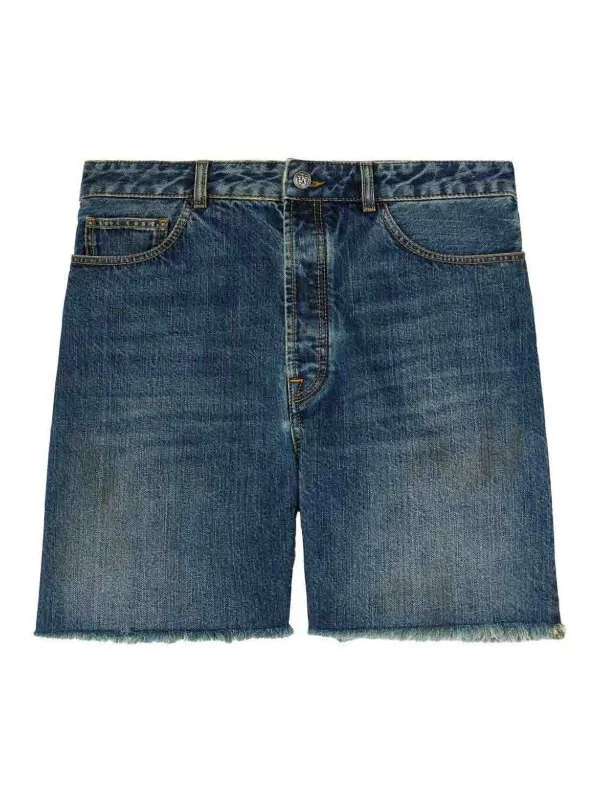 Palm Angels Short - Bleu - Bleu - Homme | PMYC003S25DEN0034540