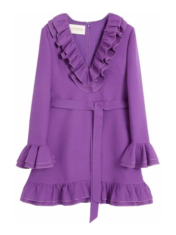 Valentino Garavani Robe Courte - Violet - Violet | 6B3VAES61CFR1B