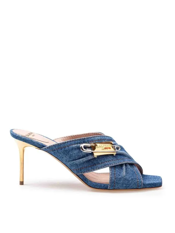 Balmain Mules - Foncé Délavé - Foncé Délavé | EN1UR079TDMS6EF
