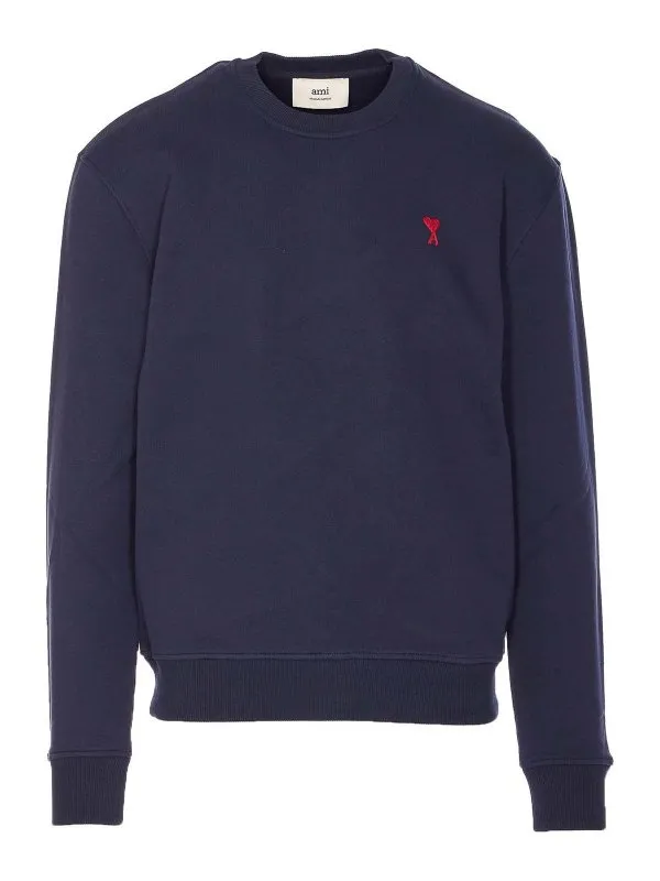 Ami Paris Sweat-Shirts - Bleu - Bleu - Homme | BFUSW035730430