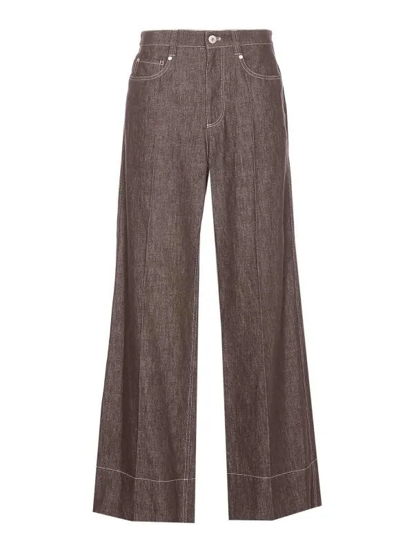 Brunello Cucinelli Pantalons Décontractés - Marron | MB125P5658C003