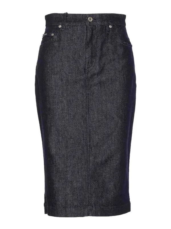 Dolce & Gabbana Jupe Midi - Bleu - Bleu - Femme | F4CYADG8MS5S9001