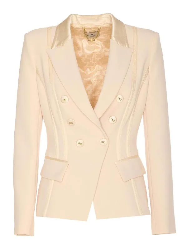 Elisabetta Franchi Blazer - Blanc - Blanc - Femme | GI14251E2193