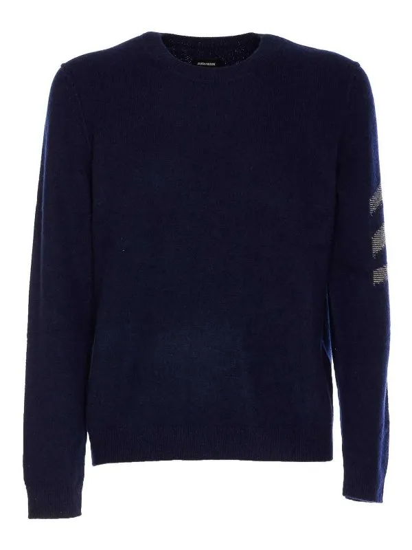 Zadig&Voltaire Pull Col Rond - Bleu - Bleu - Homme | KMSW00015404