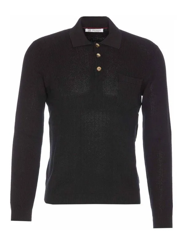 Brunello Cucinelli Polo - Noir - Noir - Homme | M29203515C101
