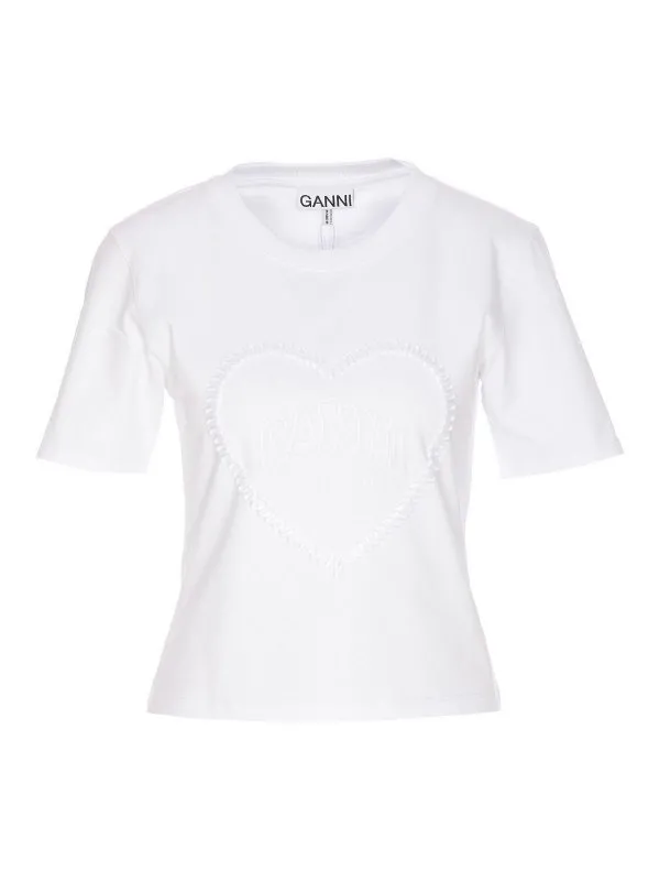 Ganni T-Shirt - Blanc - Blanc - Femme | T4150151 | thebs.com