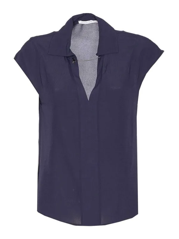 Patrizia Pepe Chemise - Bleu - Bleu - Femme | 8C0775A8I1C789