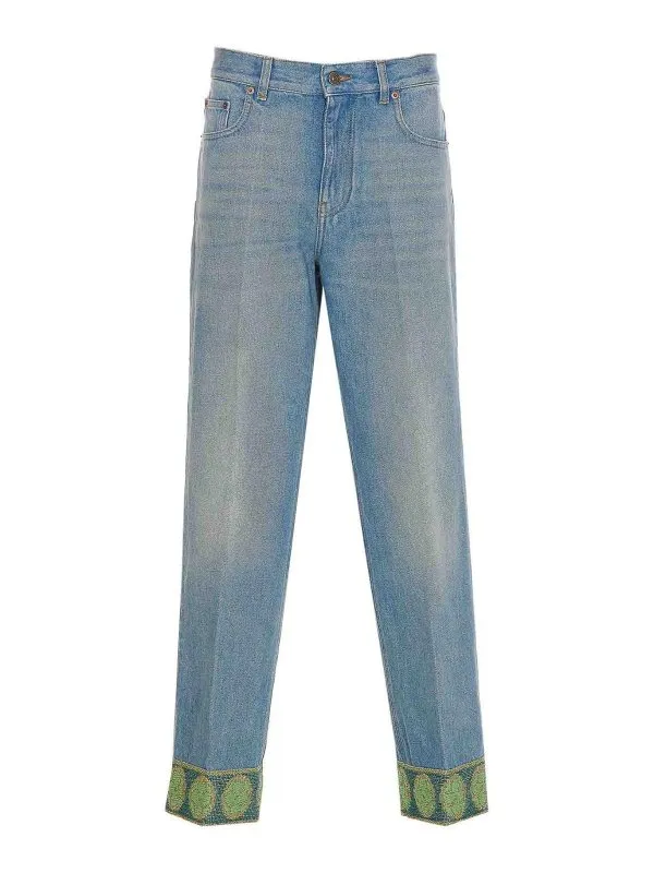Valentino Garavani Jean Droit - Bleu - Bleu - Femme | DD18X94V558