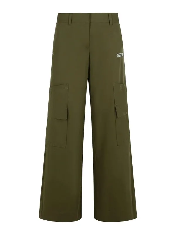 Off-White Pantalons Décontractés - Vert | OWCF026S25FAB0025801