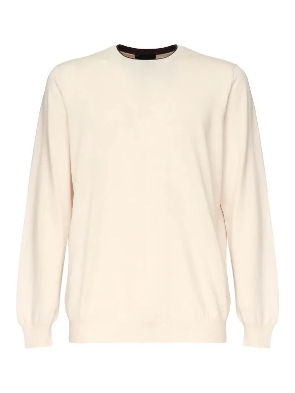 Fay Pull Col Rond - Blanc - Blanc - Homme | NMMC1501730VHY0017