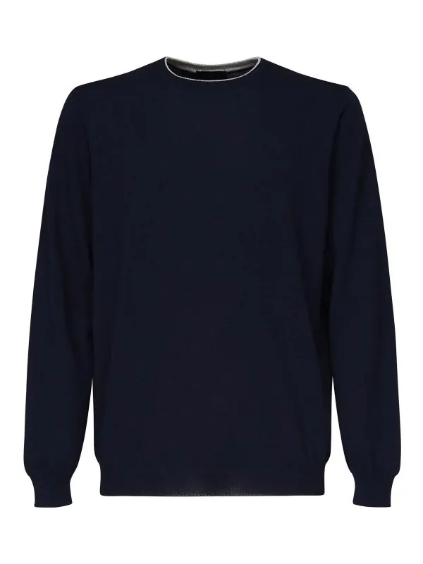 Fay Pull Col Rond - Bleu - Bleu - Homme | NMMC1501730VHY00V7
