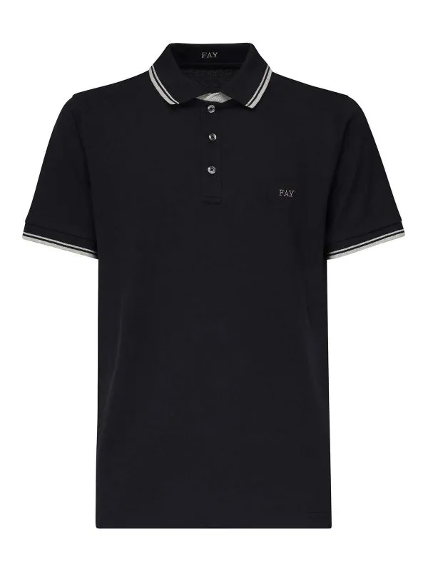 Fay Polo - Noir - Noir - Homme | NPMB250140STDWU806 | thebs.com