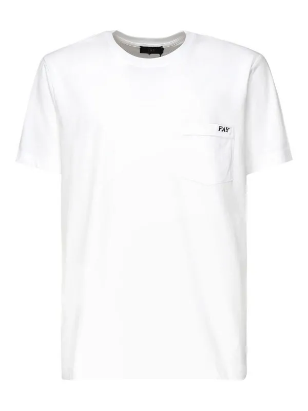 Fay T-Shirt - Blanc - Blanc - Homme | NPMB3501280UCXB001