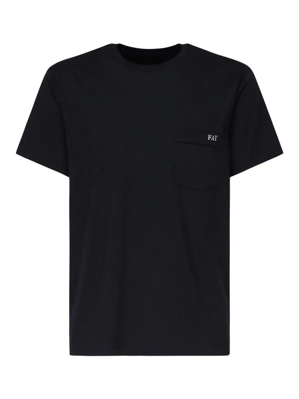 Fay T-Shirt - Noir - Noir - Homme | NPMB3501280UCXU806
