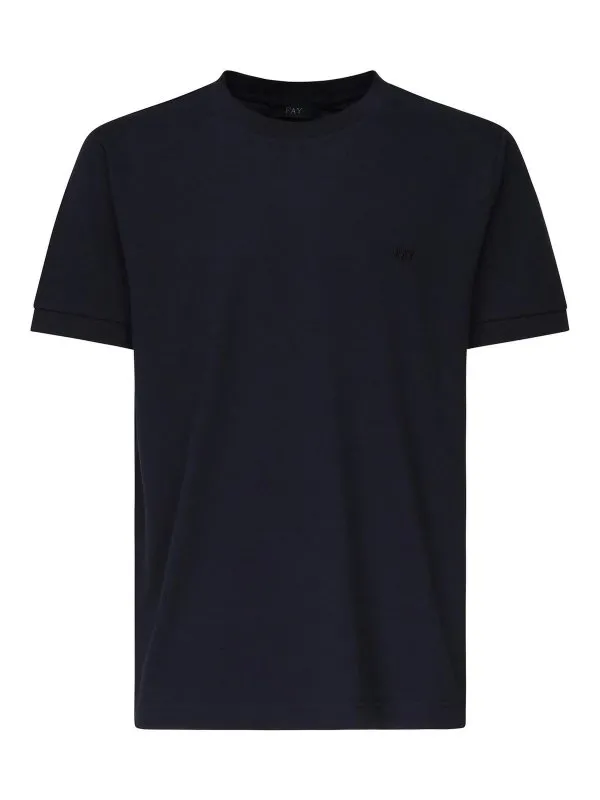 Fay T-Shirt - Noir - Noir - Homme | NPMB350136STDWU806