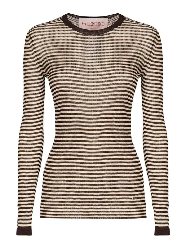 Valentino Garavani Pull Col Rond - Marron - Marron | 6B3KC62S946QPU