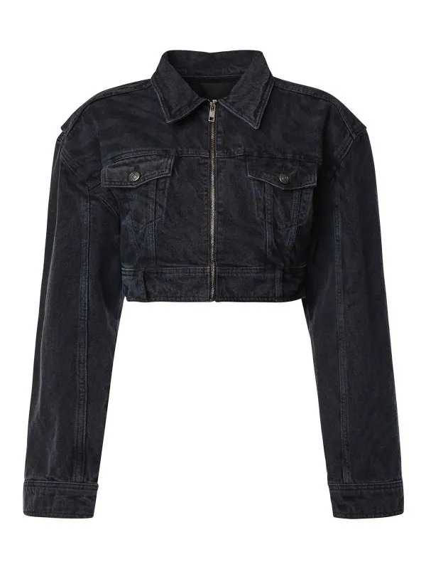 Rotate Birger Christensen Veste En Jean - Noir - Noir | 114027256