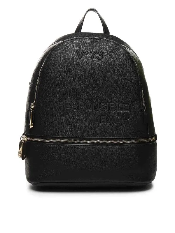 V°73 Sac À Dos - Noir - Noir | 73BS8F305RESPONSIBILITYNOWNERO