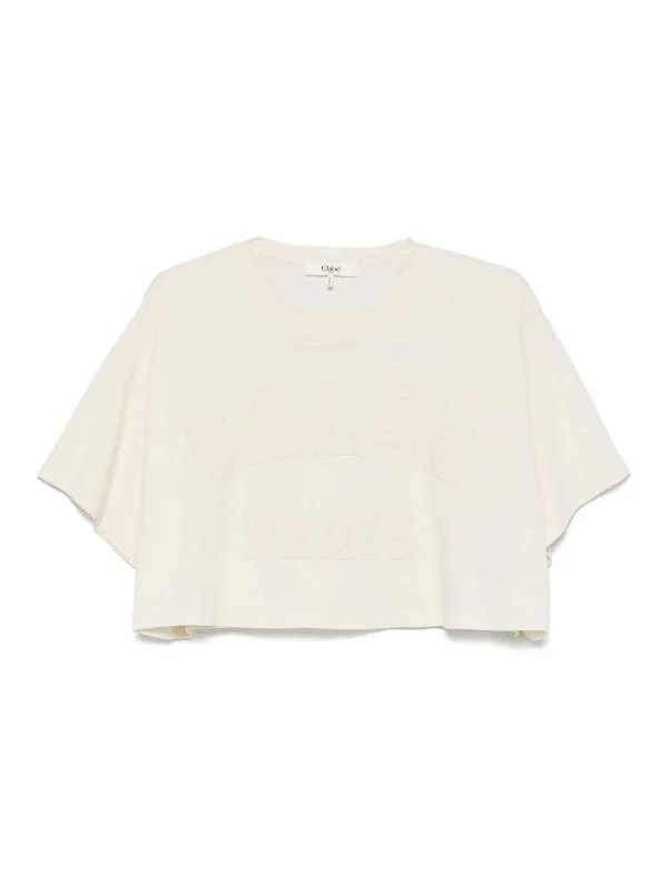 Chloe' T-Shirt - Beige - Beige - Femme | CH25SJH14183103