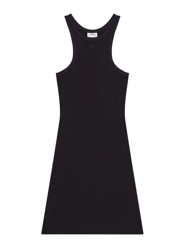 Courreges Robe Courte - Noir - Noir - Femme | 125JRO577JS02039999