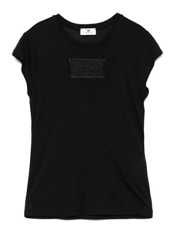 Elisabetta Franchi T-Shirt - Noir - Noir - Femme | MA00451E2110
