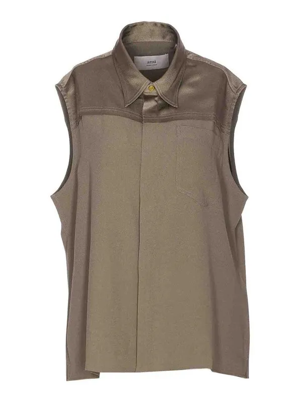 Ami Paris Chemise - Vert - Vert - Femme | FSH220AC00140952