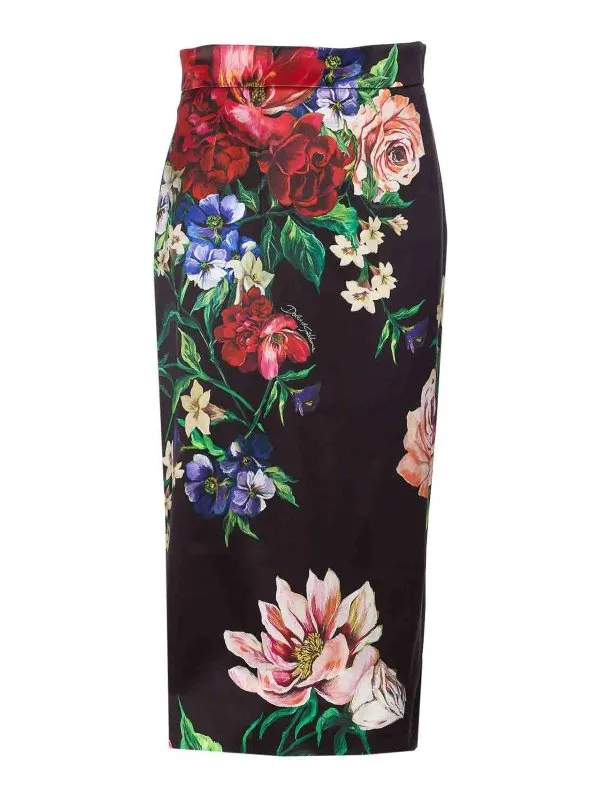 Dolce & Gabbana Jupe Midi - Noir - Noir - Femme | F4BCATFSIB5HN5PR